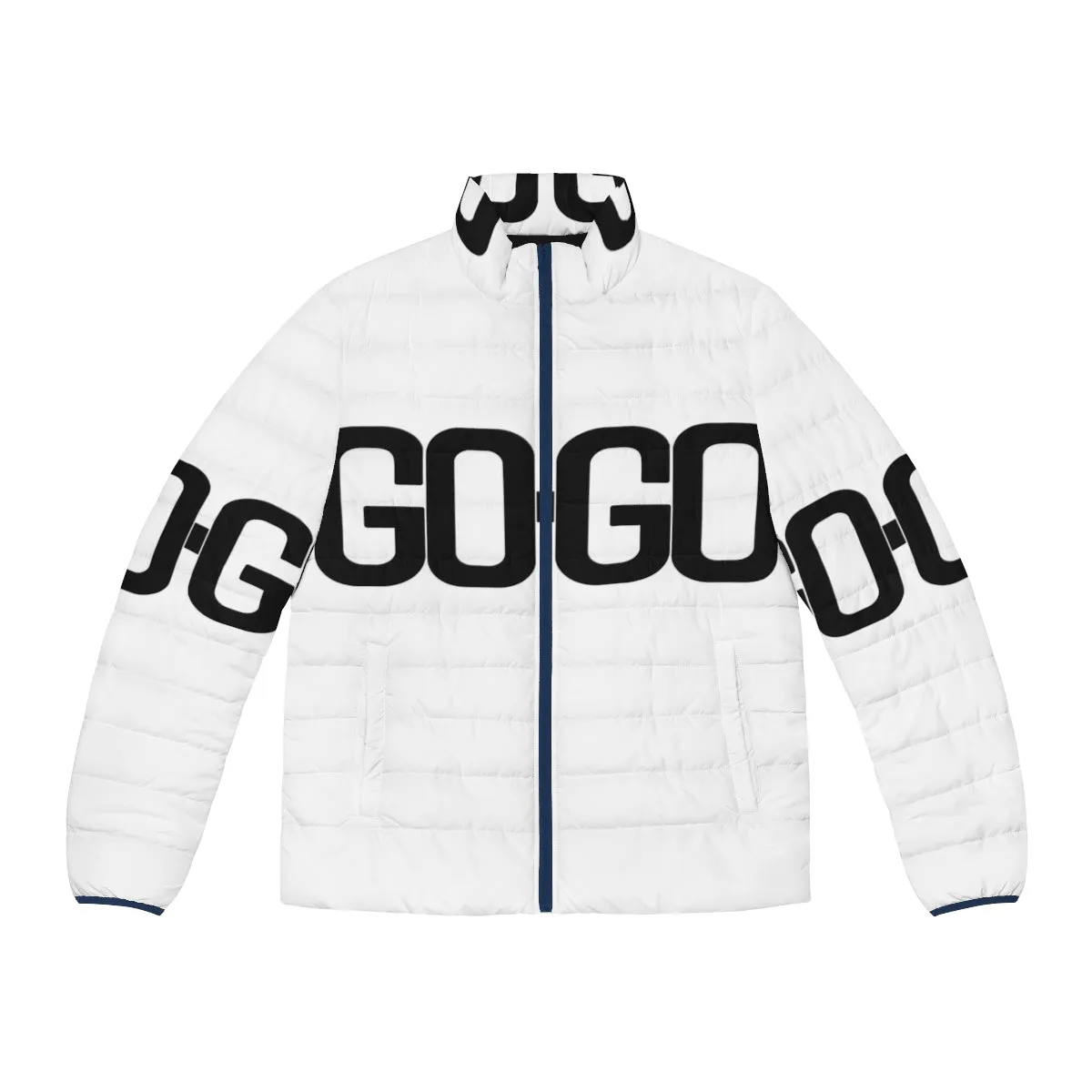 80s Pop-Inspired Go Go Puffer Jacket - Retro Music Lover's Delight