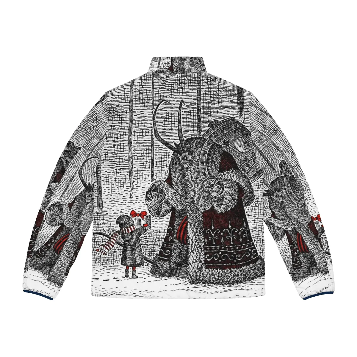 A Gift For Krampus Puffer Jacket - Embrace the Festive Horror