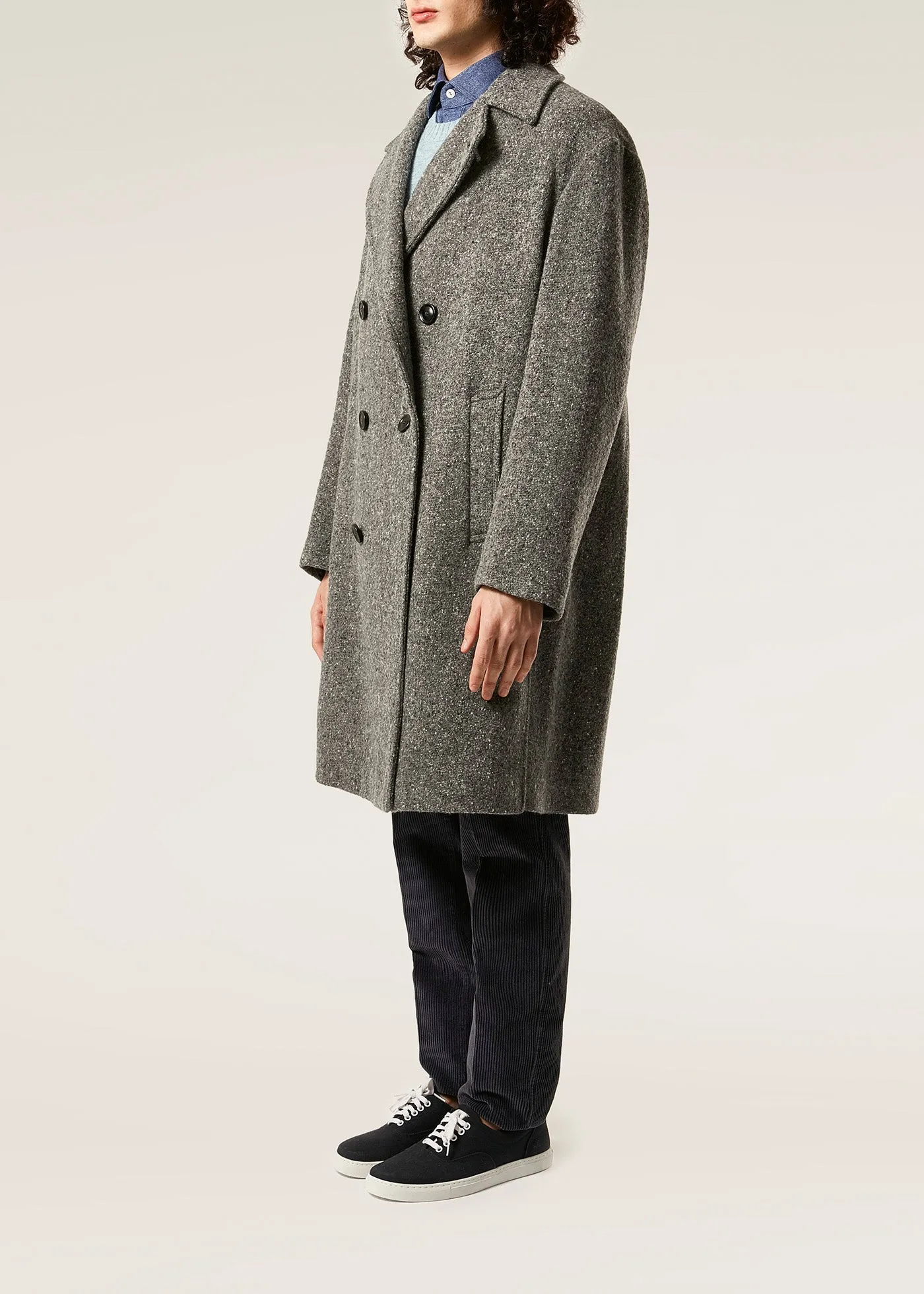 AATHENE GREY DOUBLE-BREASTED COAT