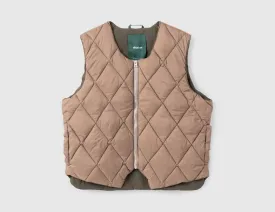 Afield Out Stone Puffer Vest / Brown