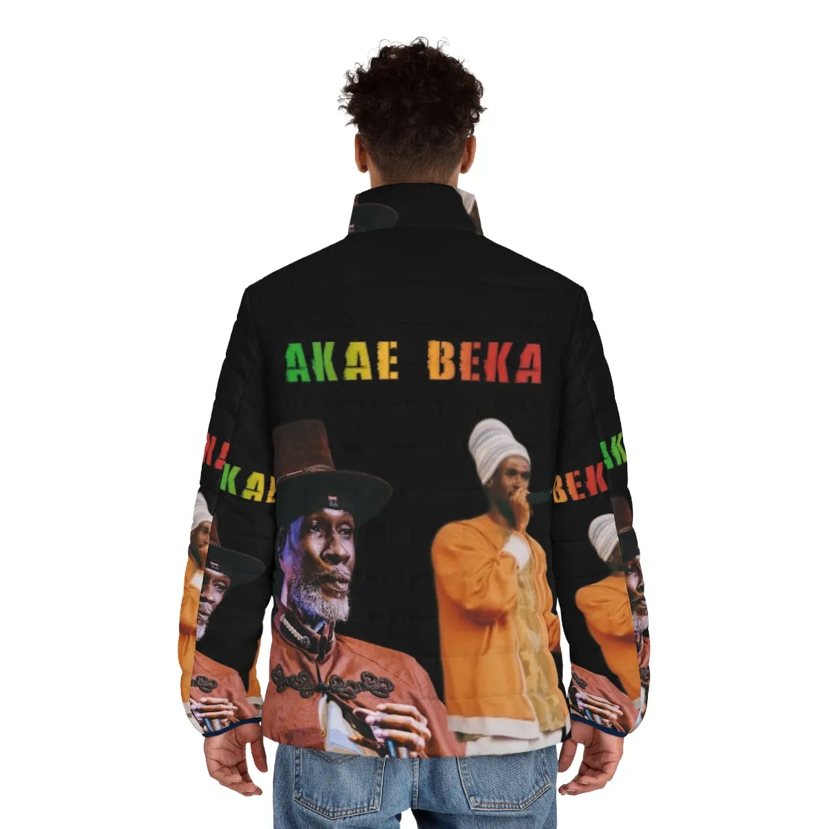 Akae Got Midnite Puffer Jacket - Warm Reggae Rasta Winter Jacket