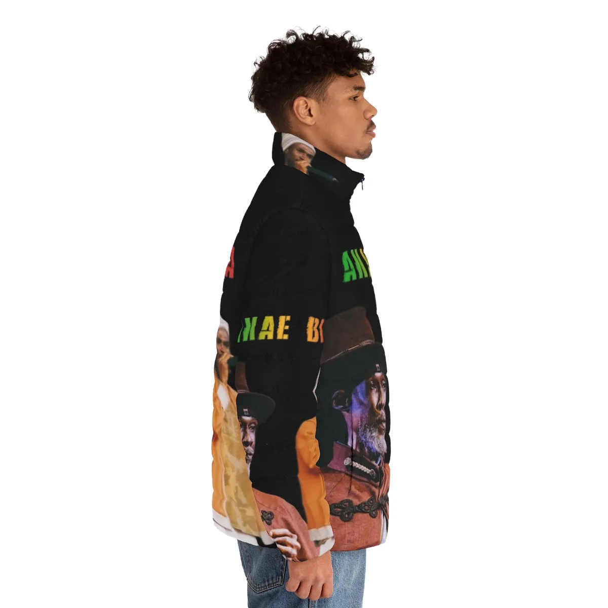 Akae Got Midnite Puffer Jacket - Warm Reggae Rasta Winter Jacket