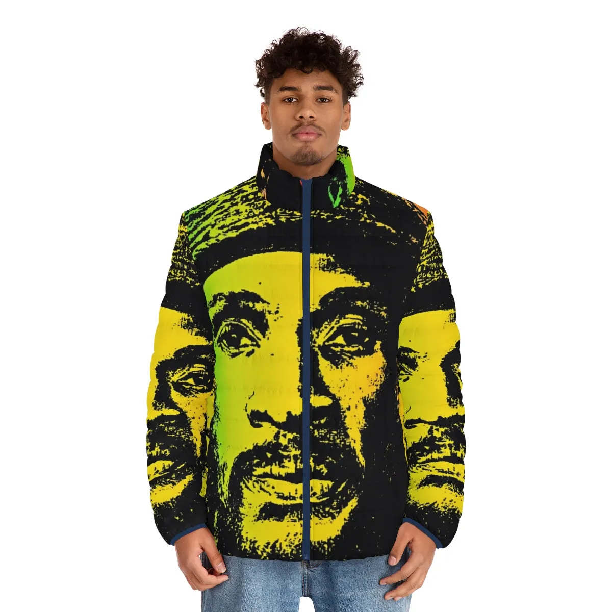 Akae Got Midnite Puffer Jacket - Warm Reggae Rasta Winter Jacket