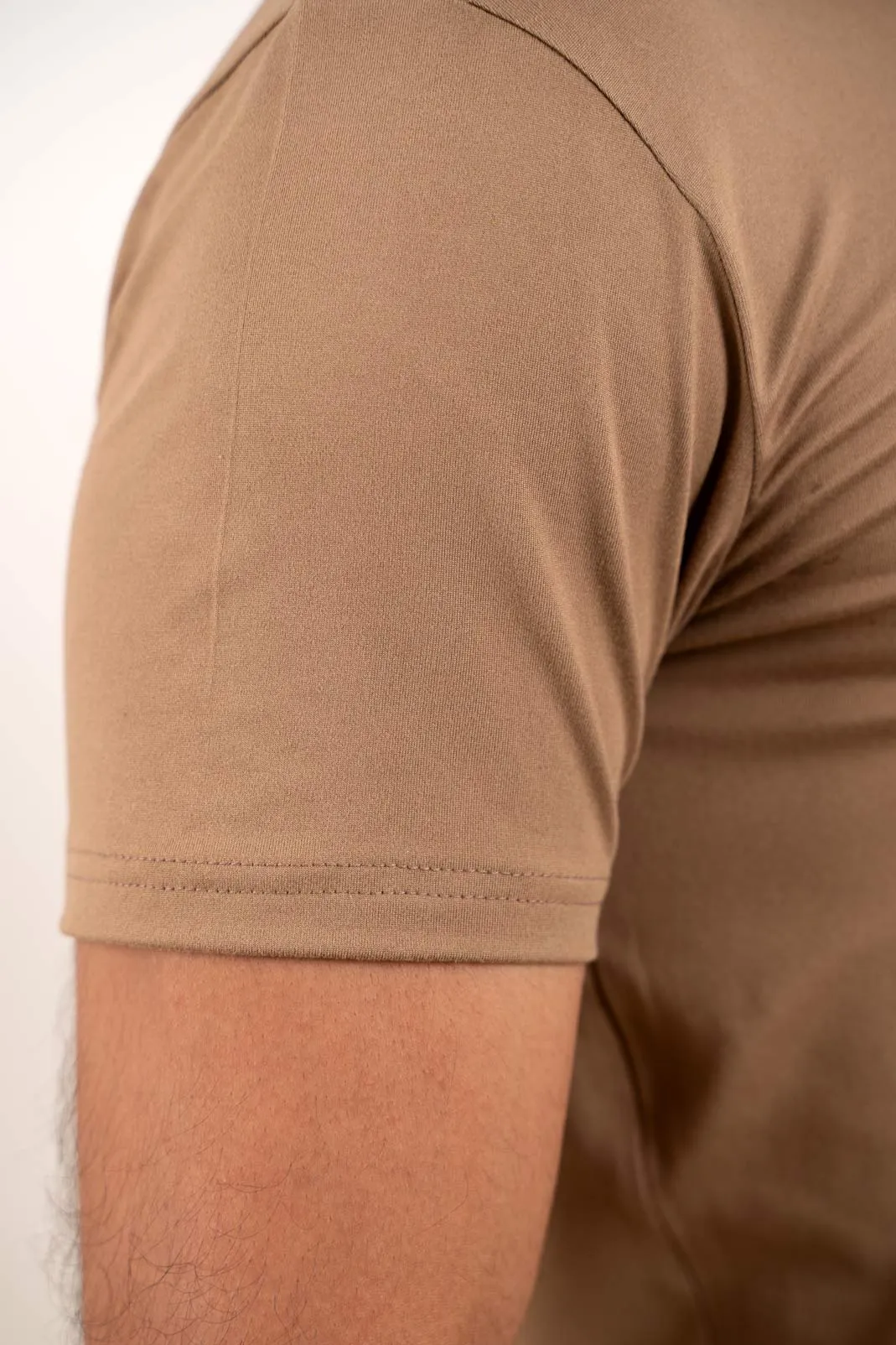 Archer Beige Henley Tshirt  For Men