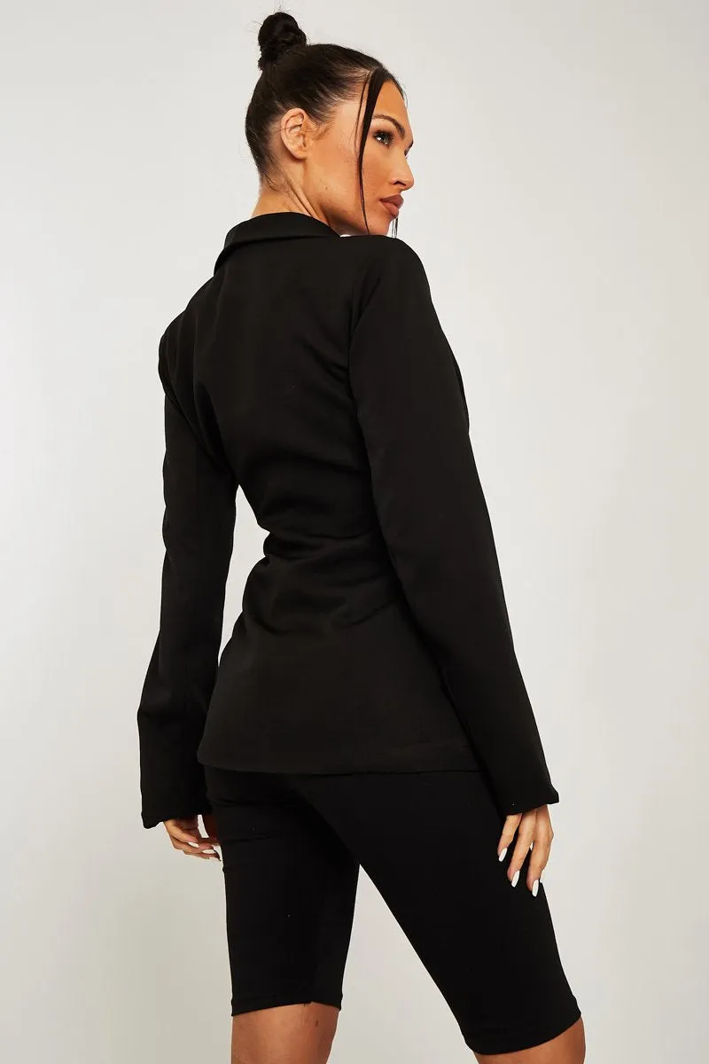 Black Corset Detail Blazer - Aubrey