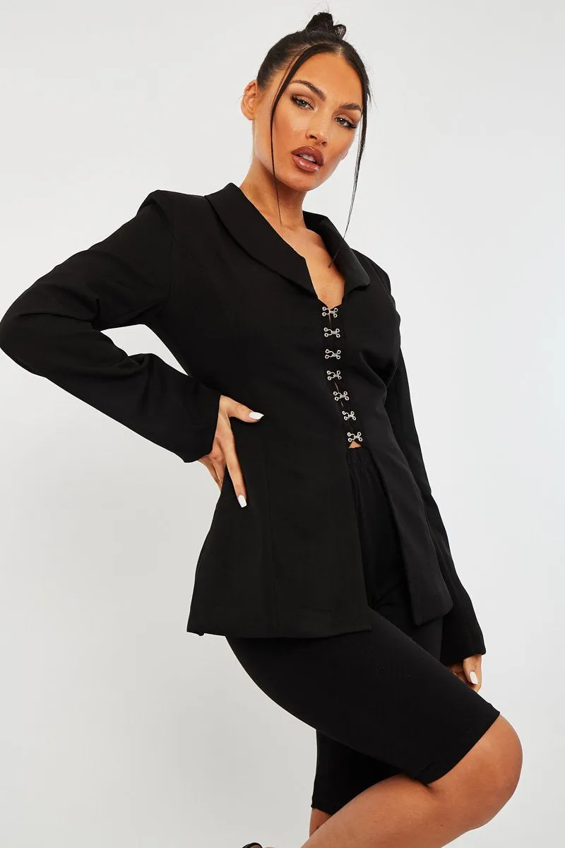 Black Corset Detail Blazer - Aubrey