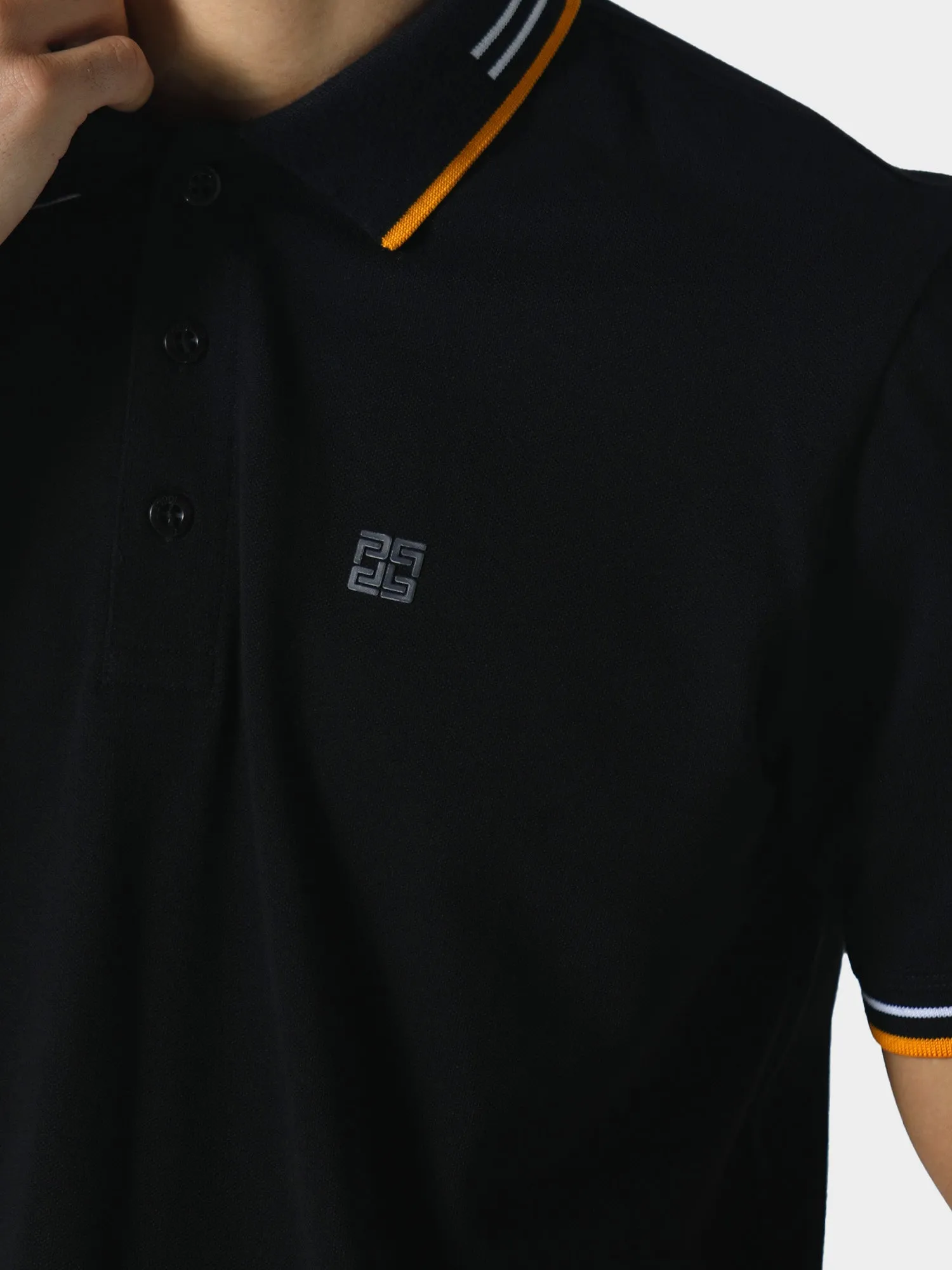 Boreas Jet Black Polo Shirt