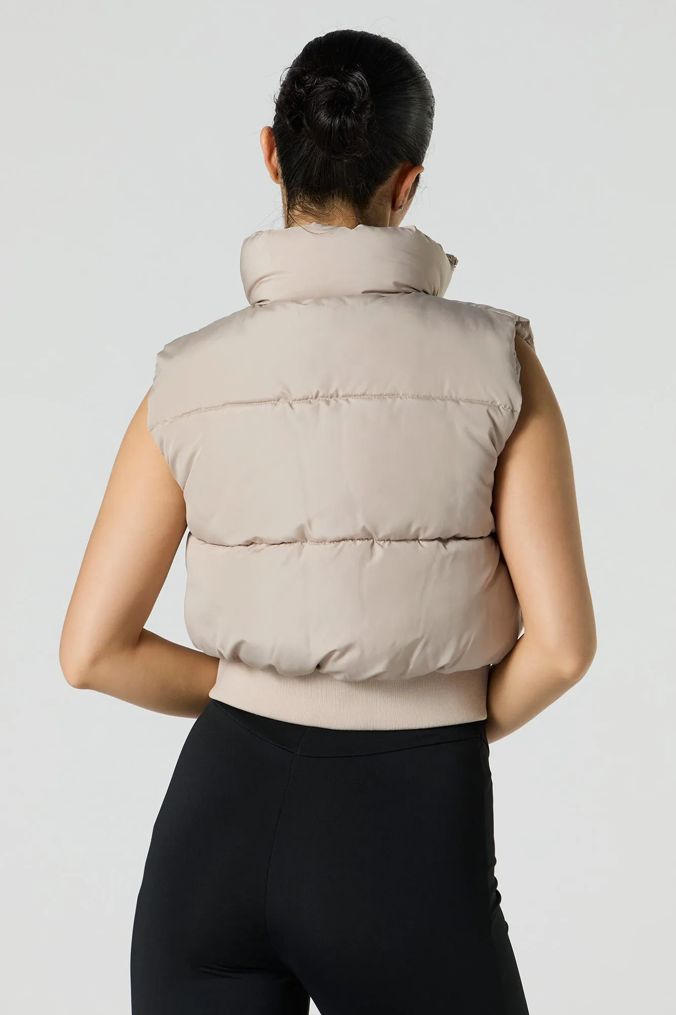 Cropped Puffer Vest