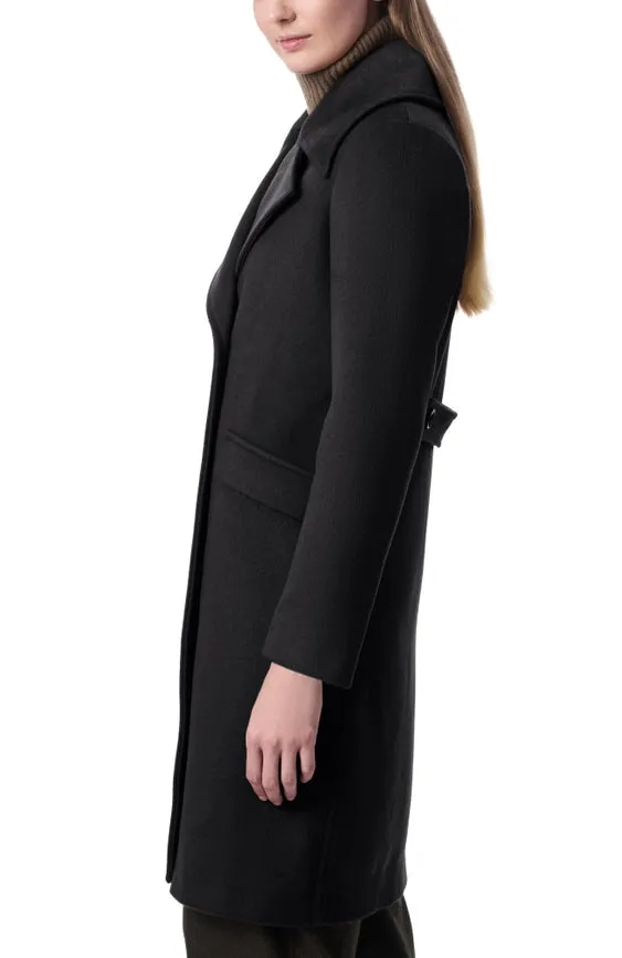 Double Breasted Wool Coat Black