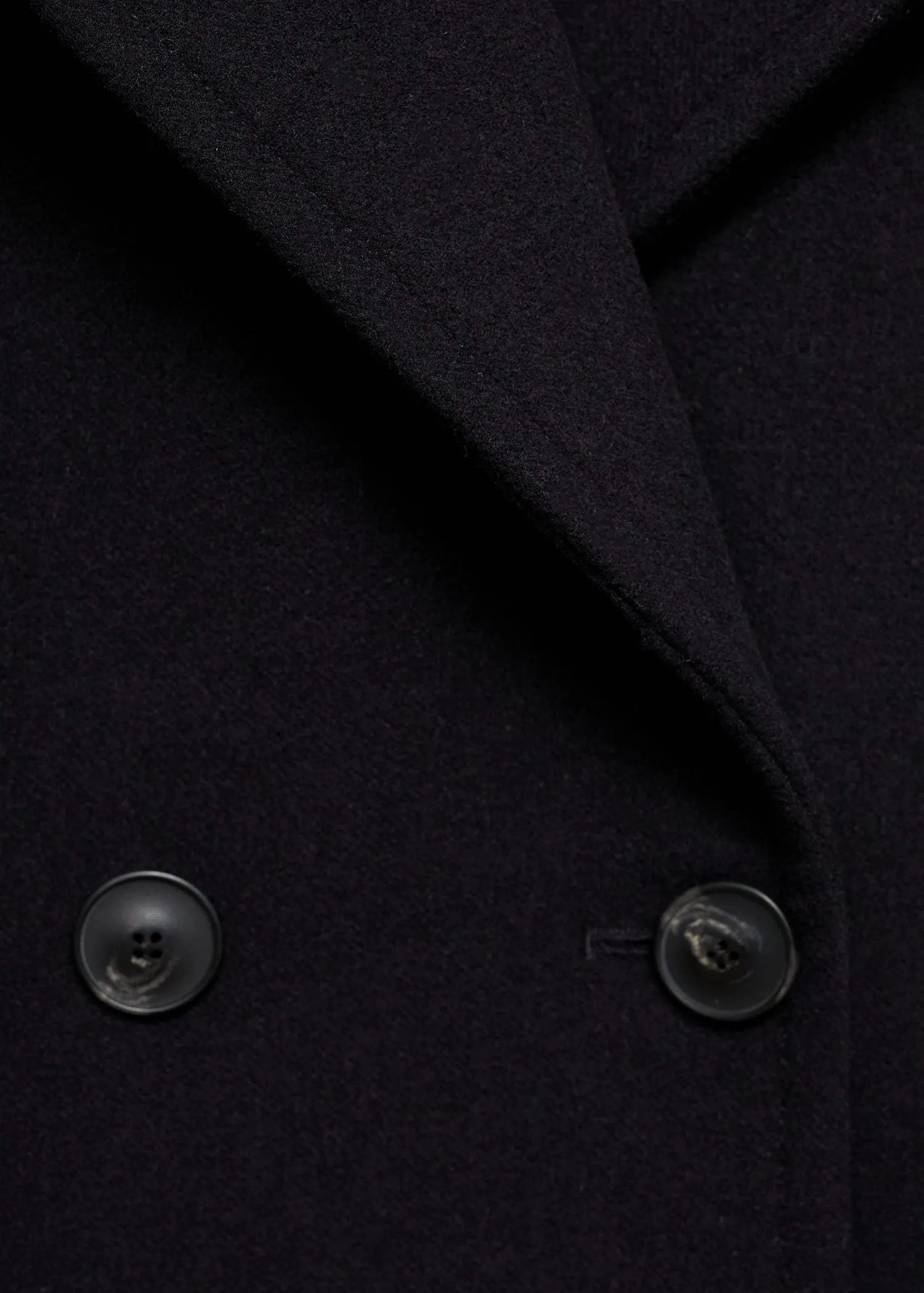 Double-breasted wool coat - Navy