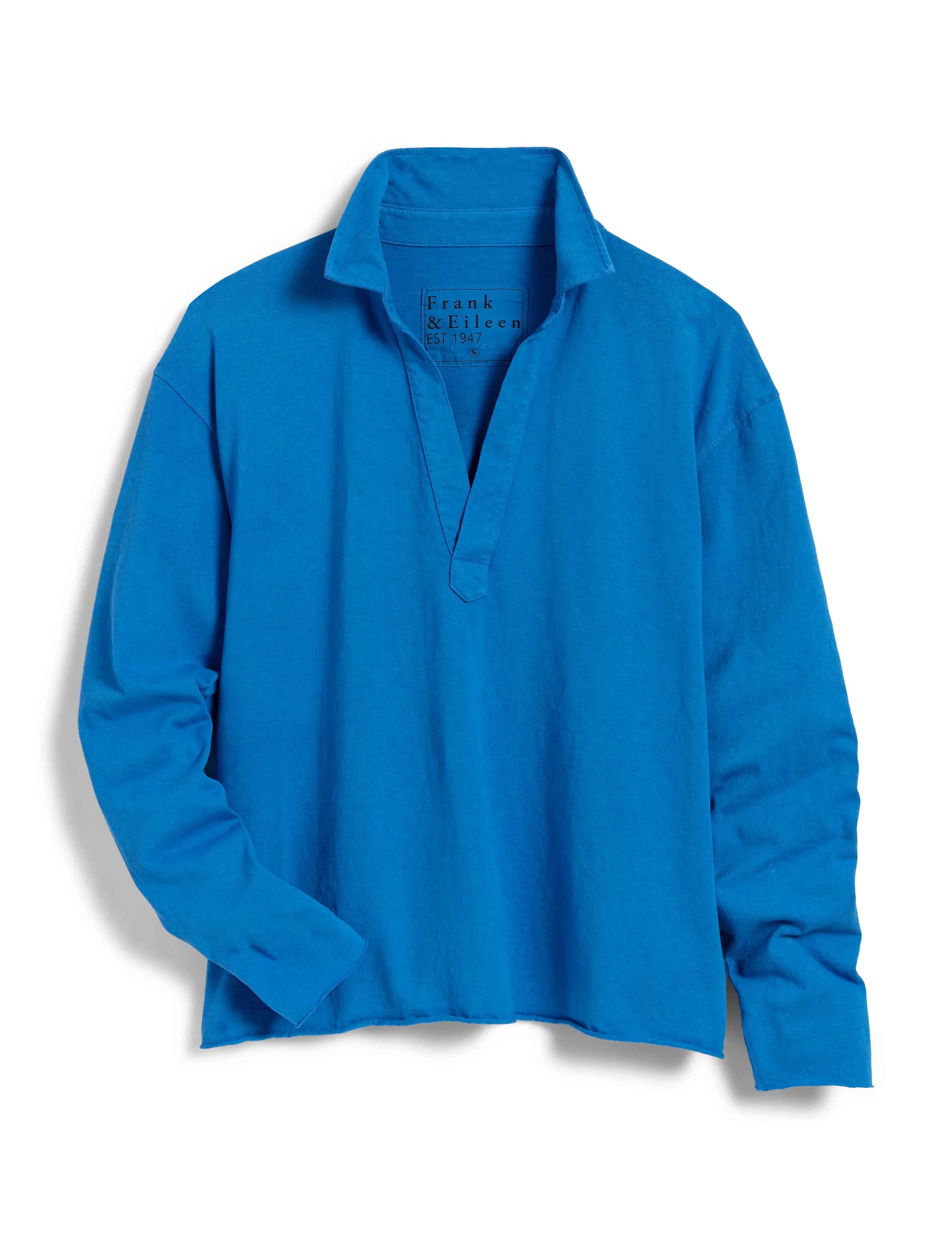 Frank & Eileen - Popover Henley in Summer Blue