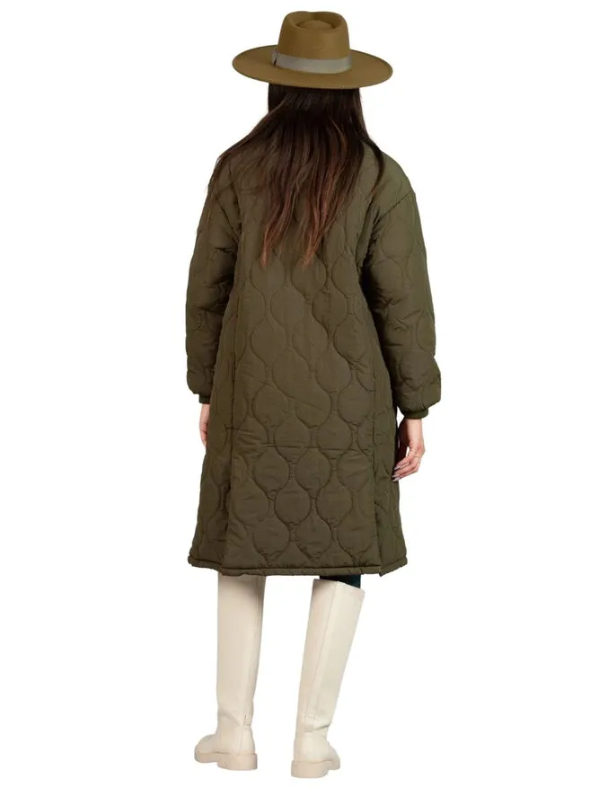 Greta Puffer Jacket-Olive