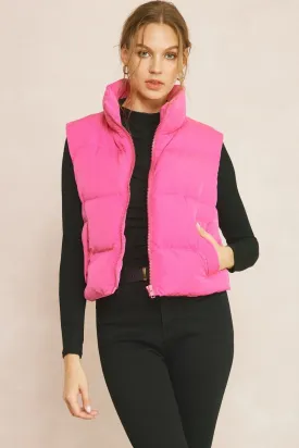 Hot Pink Puffer Vest