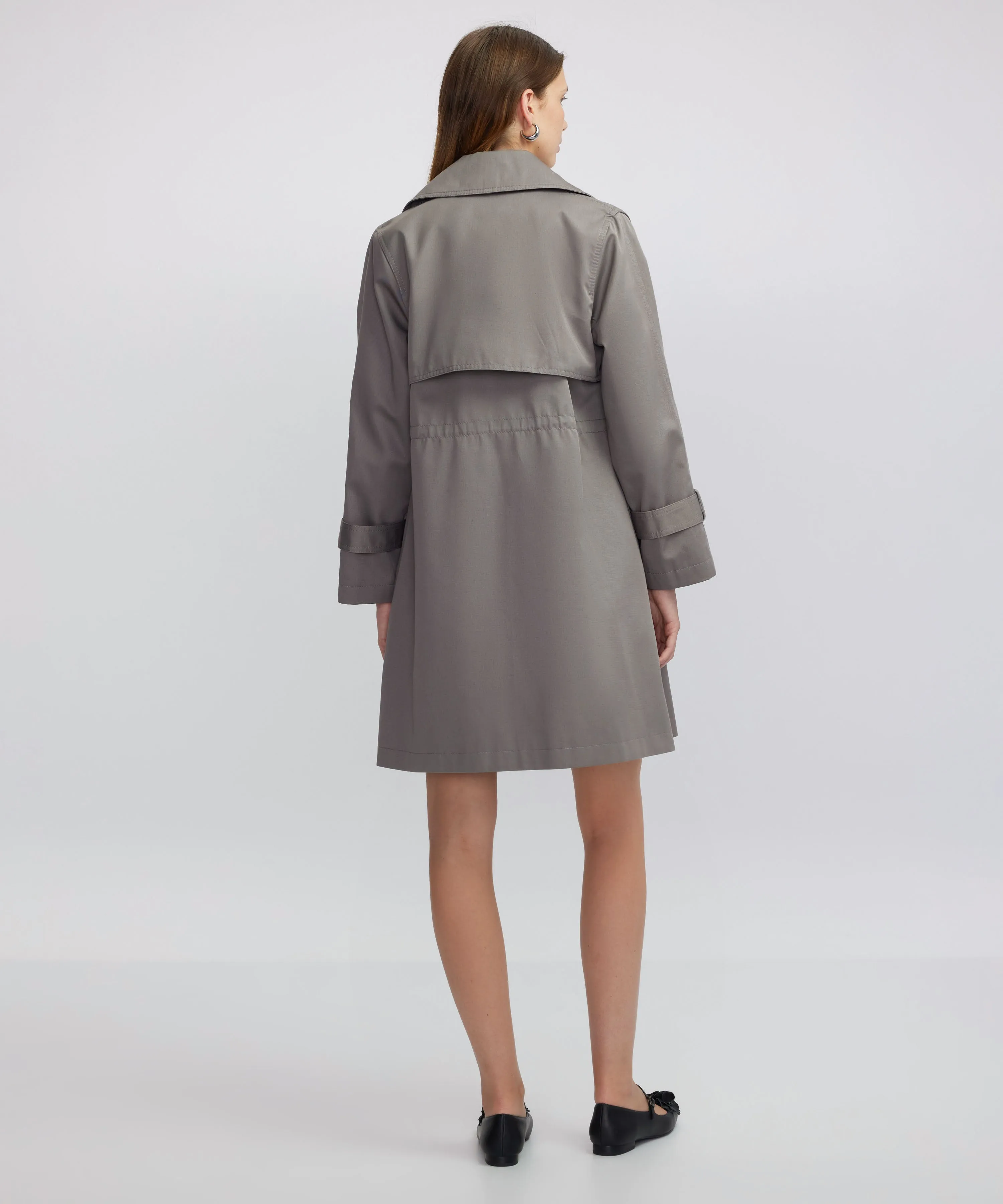 Ipekyol Buttoned Wide Collar Trench Coat Grey