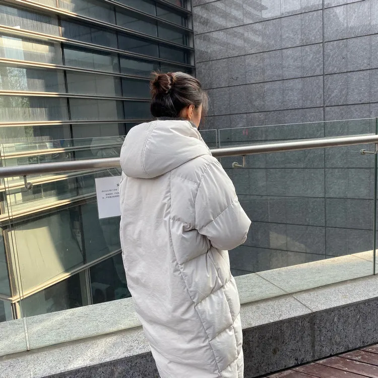 [Korean Style] Gress Long Cotton Parka Jacket