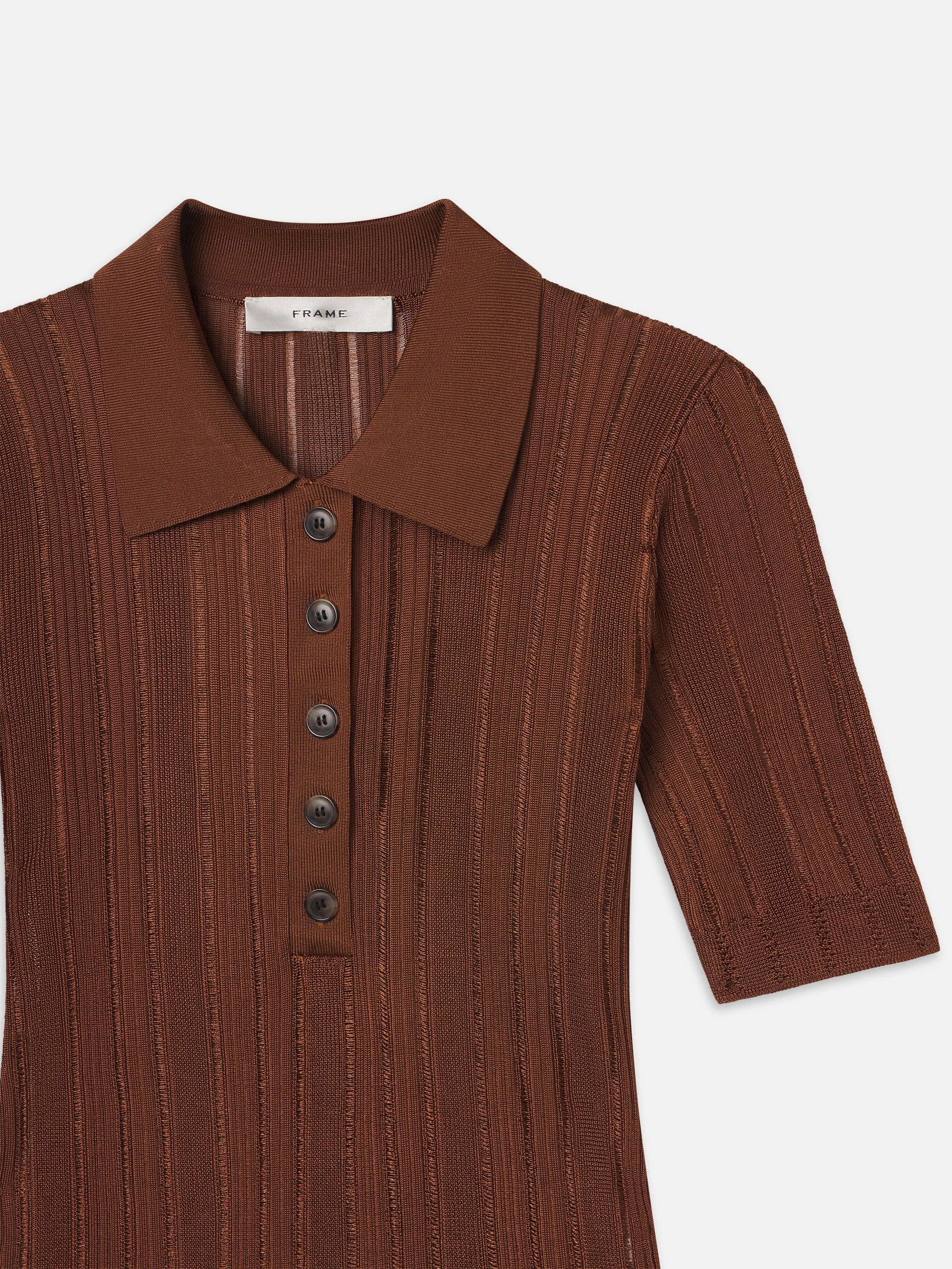 Laddered Rib Polo -- Light Camel