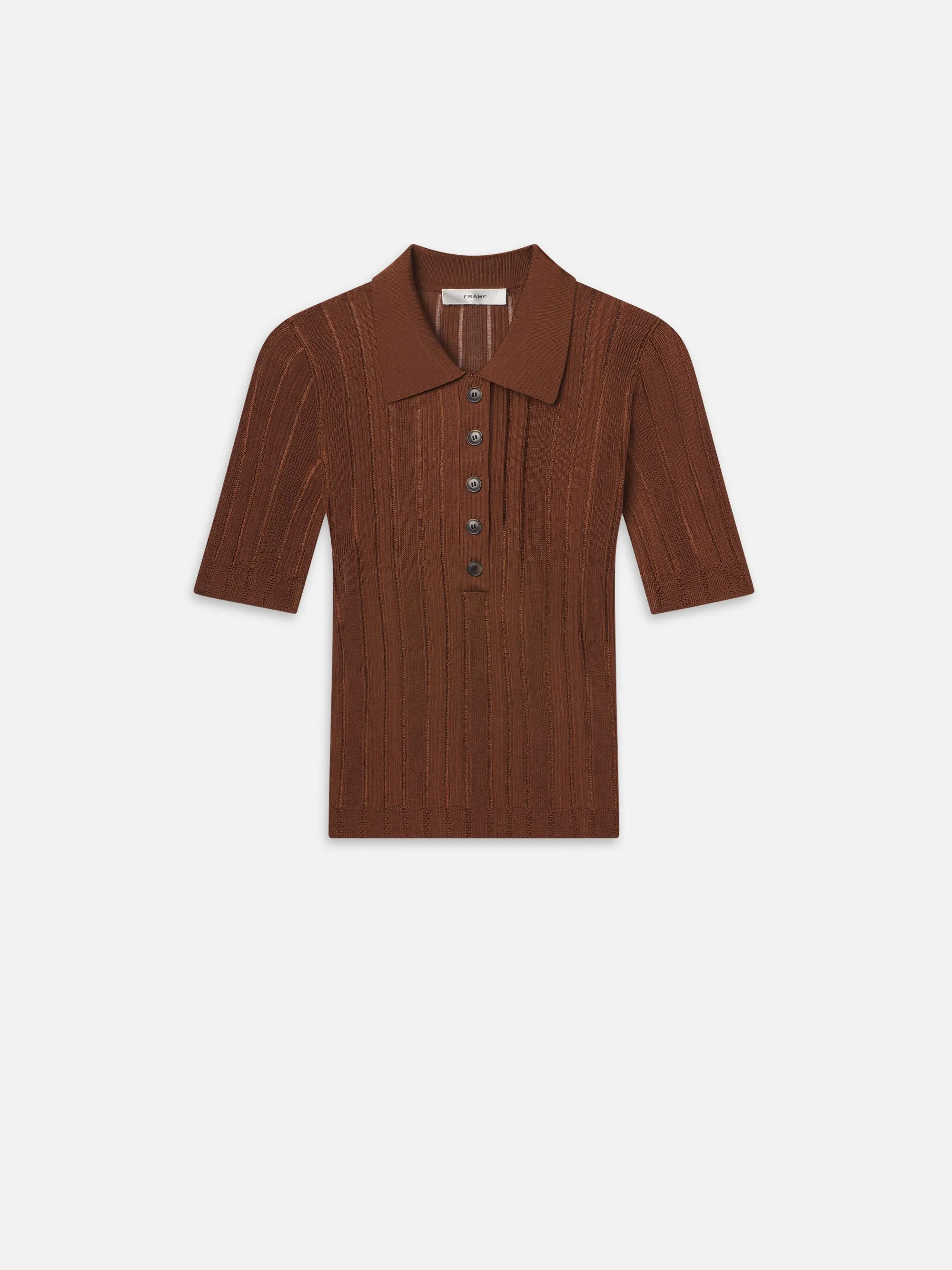 Laddered Rib Polo -- Light Camel