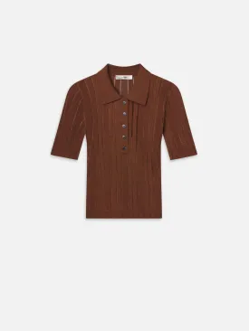 Laddered Rib Polo -- Light Camel