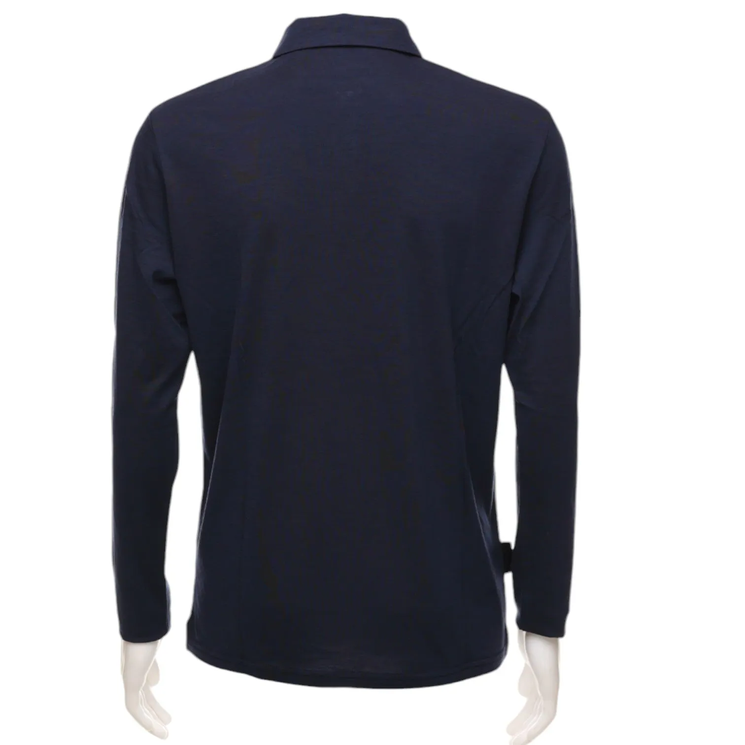 Long Sleeve Polo Shirt - Outer Space Blue - Unisex