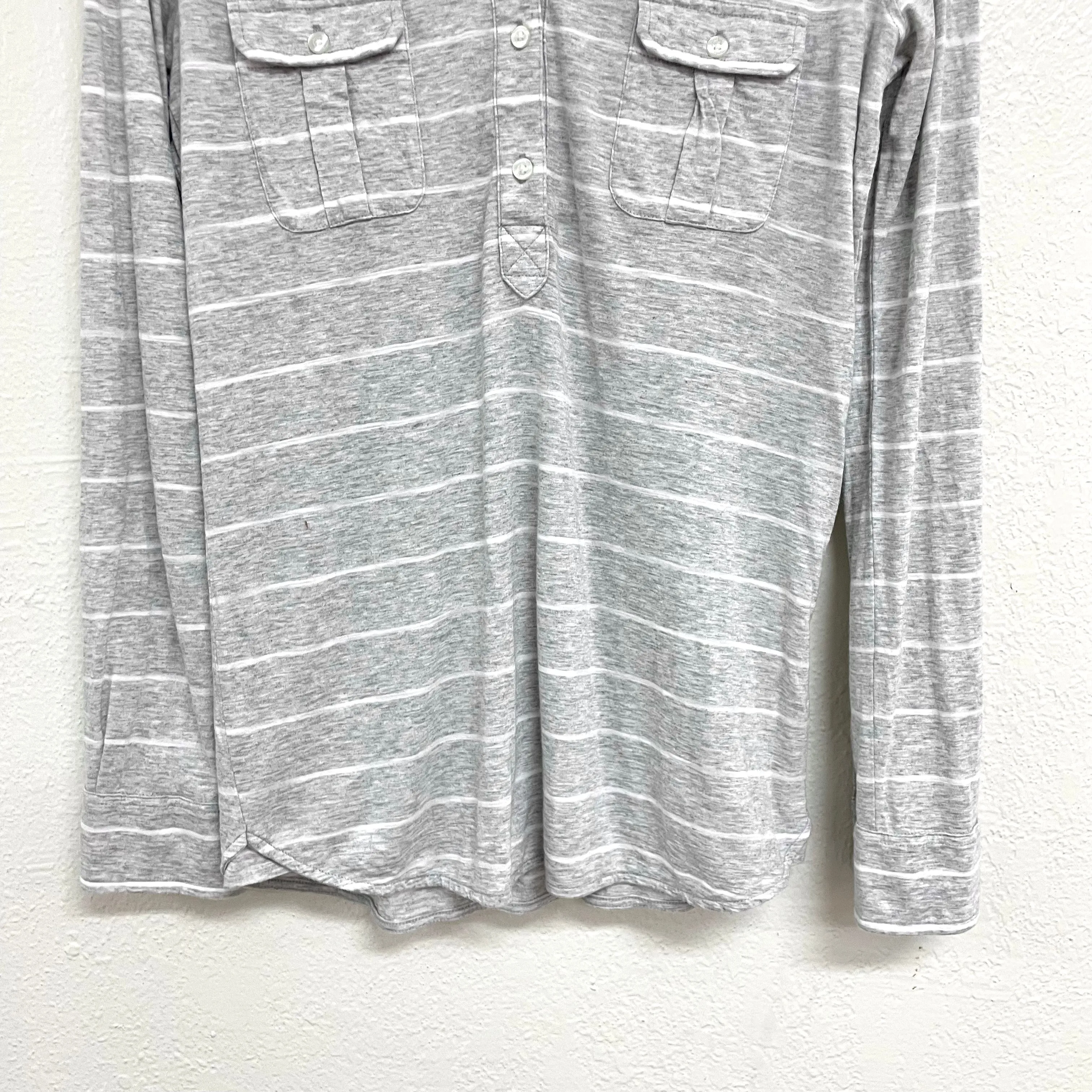 Long Sleeve Striped Polo