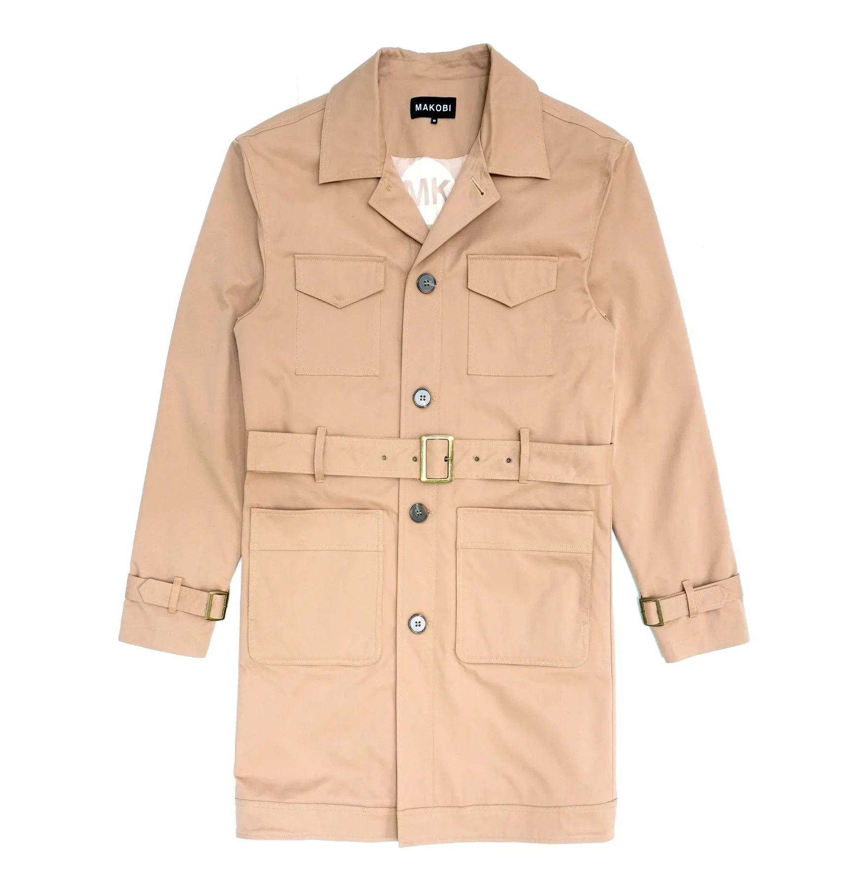 M1330 Vincent Weather Proof Trench Coat - Khaki