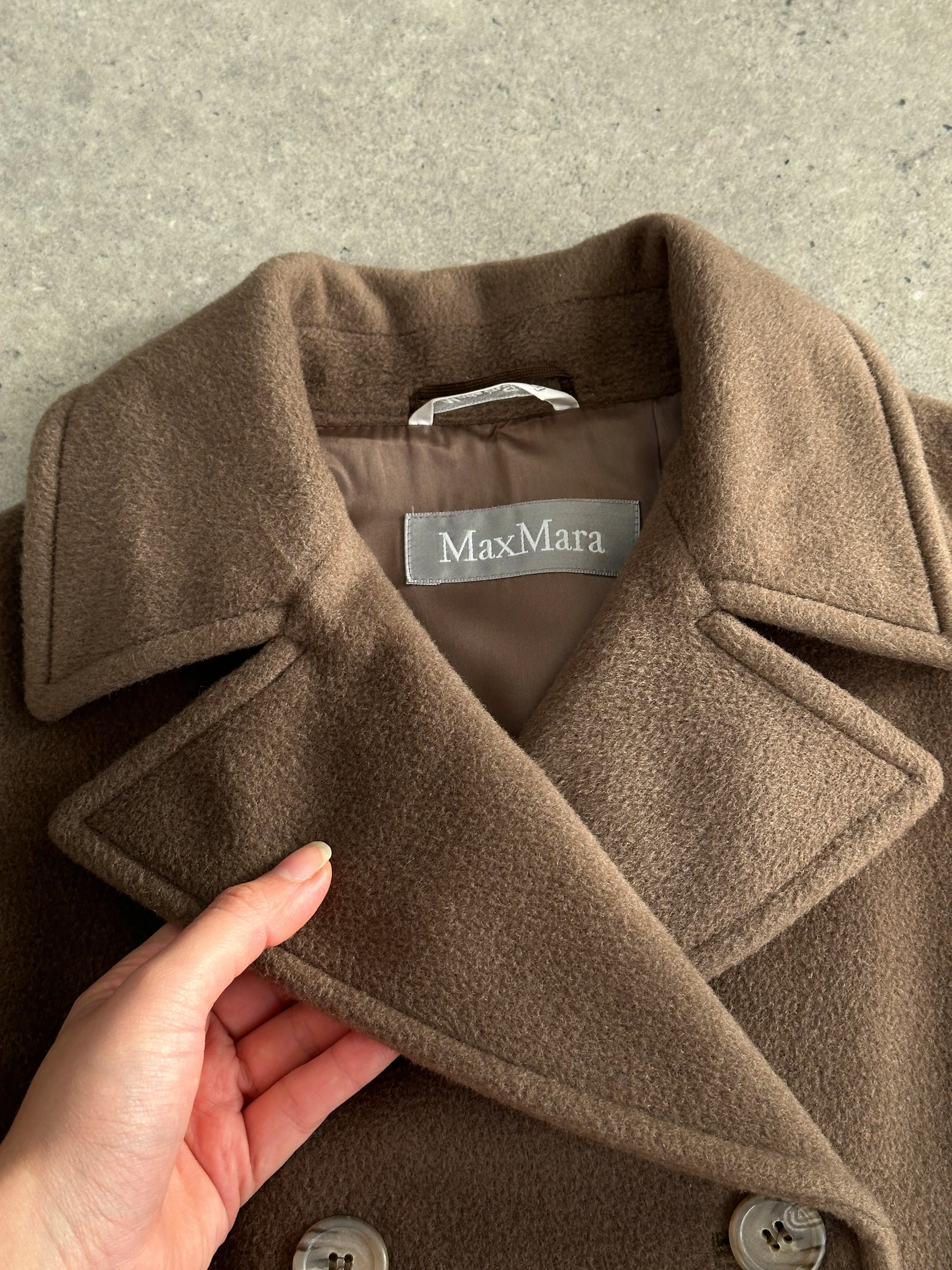 Max Mara Pure Wool Double Breasted Coat - S