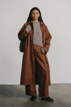 Oversized Trench, Organic Twill, Rust