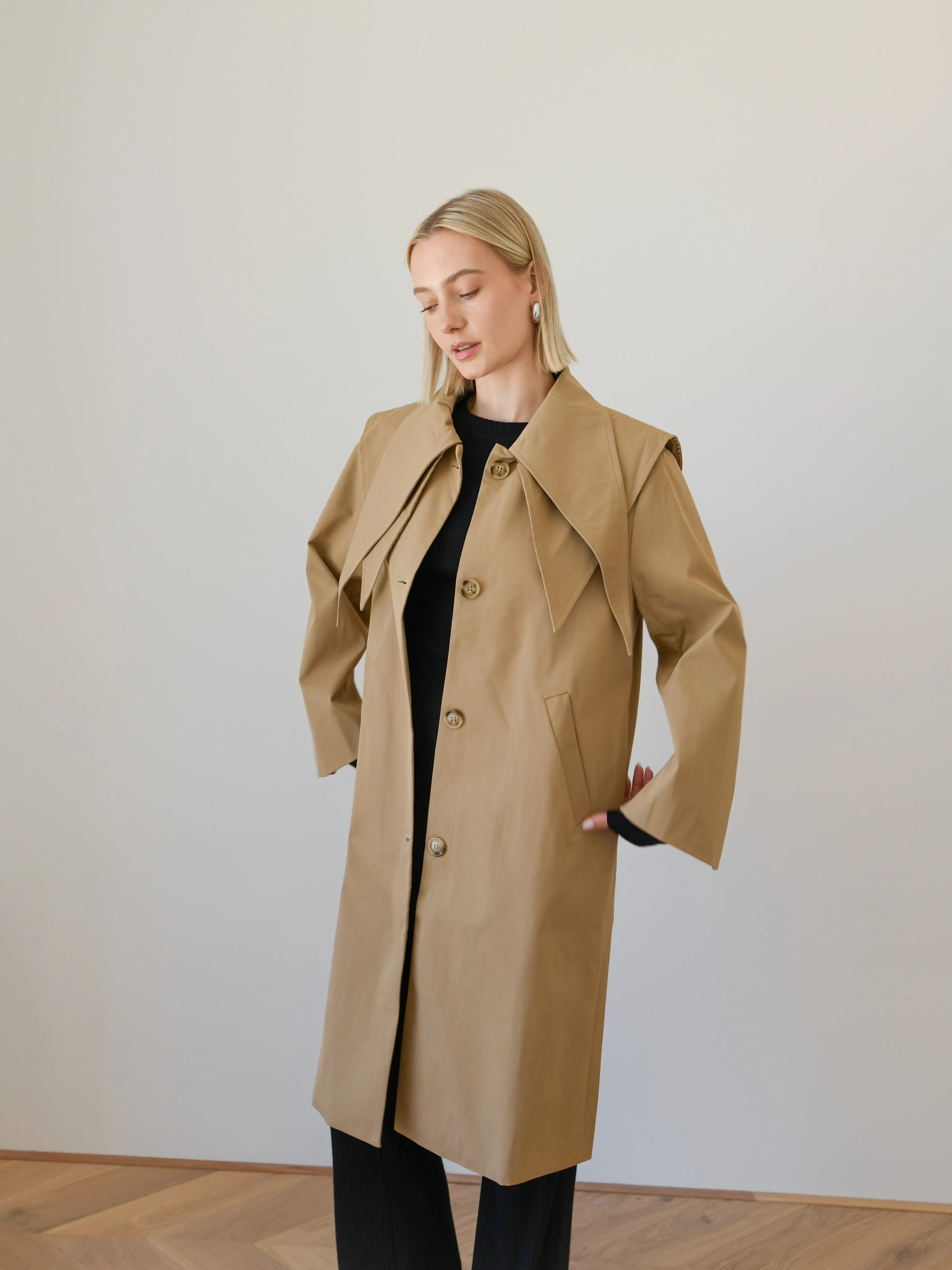 Poppin Camel Trench Coat