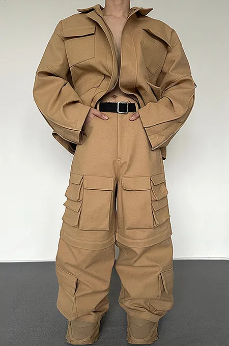 ‘Poppy’ Luxe Cargo Pants Set