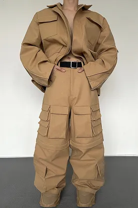 ‘Poppy’ Luxe Cargo Pants Set