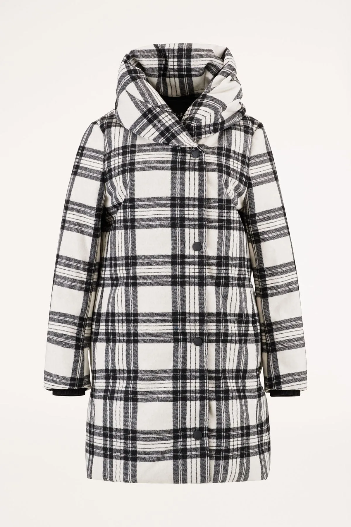 Quinn Check Puffer  - Ivory Check