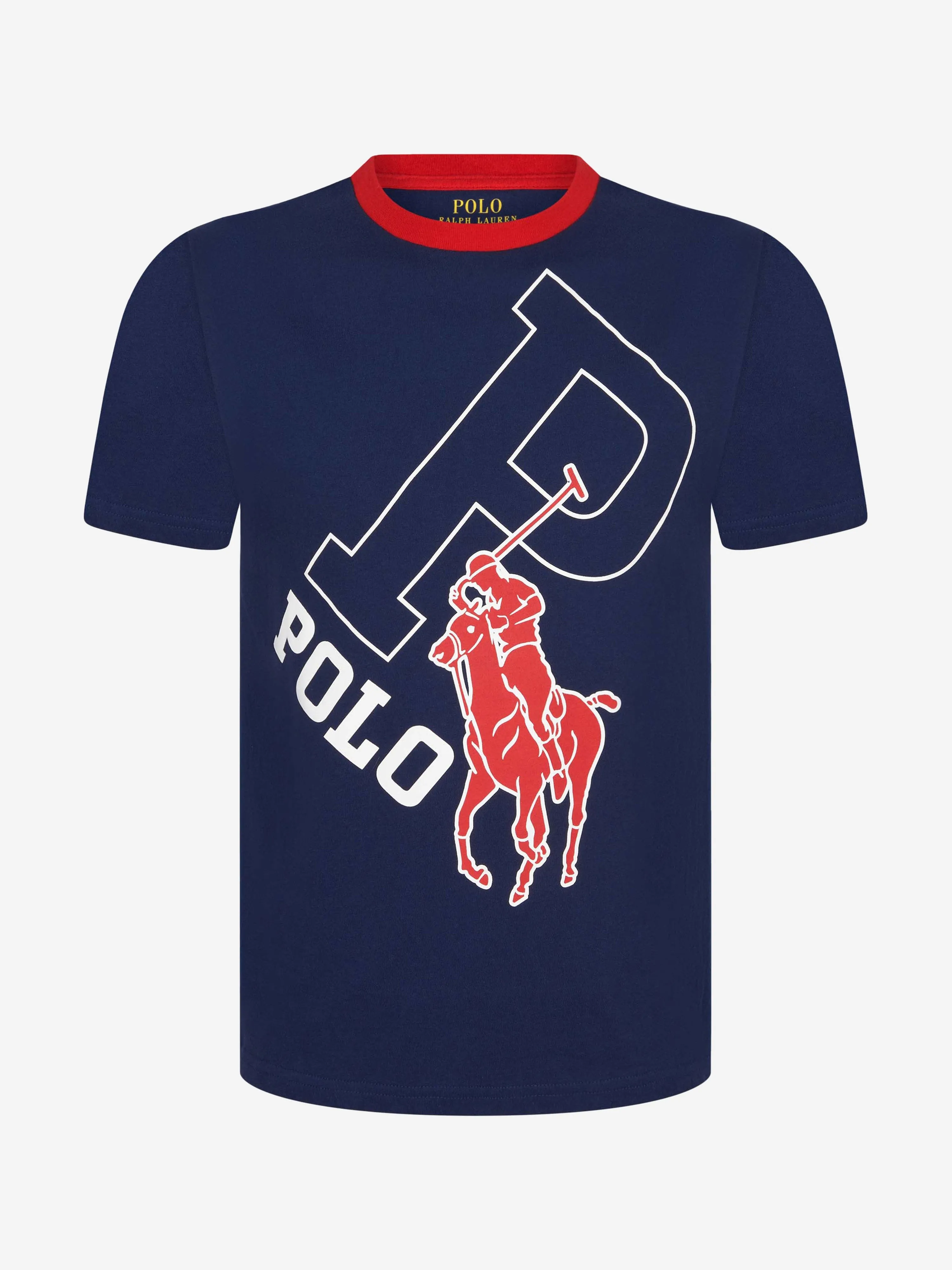 Ralph Lauren Boys Navy Cotton Polo T-Shirt