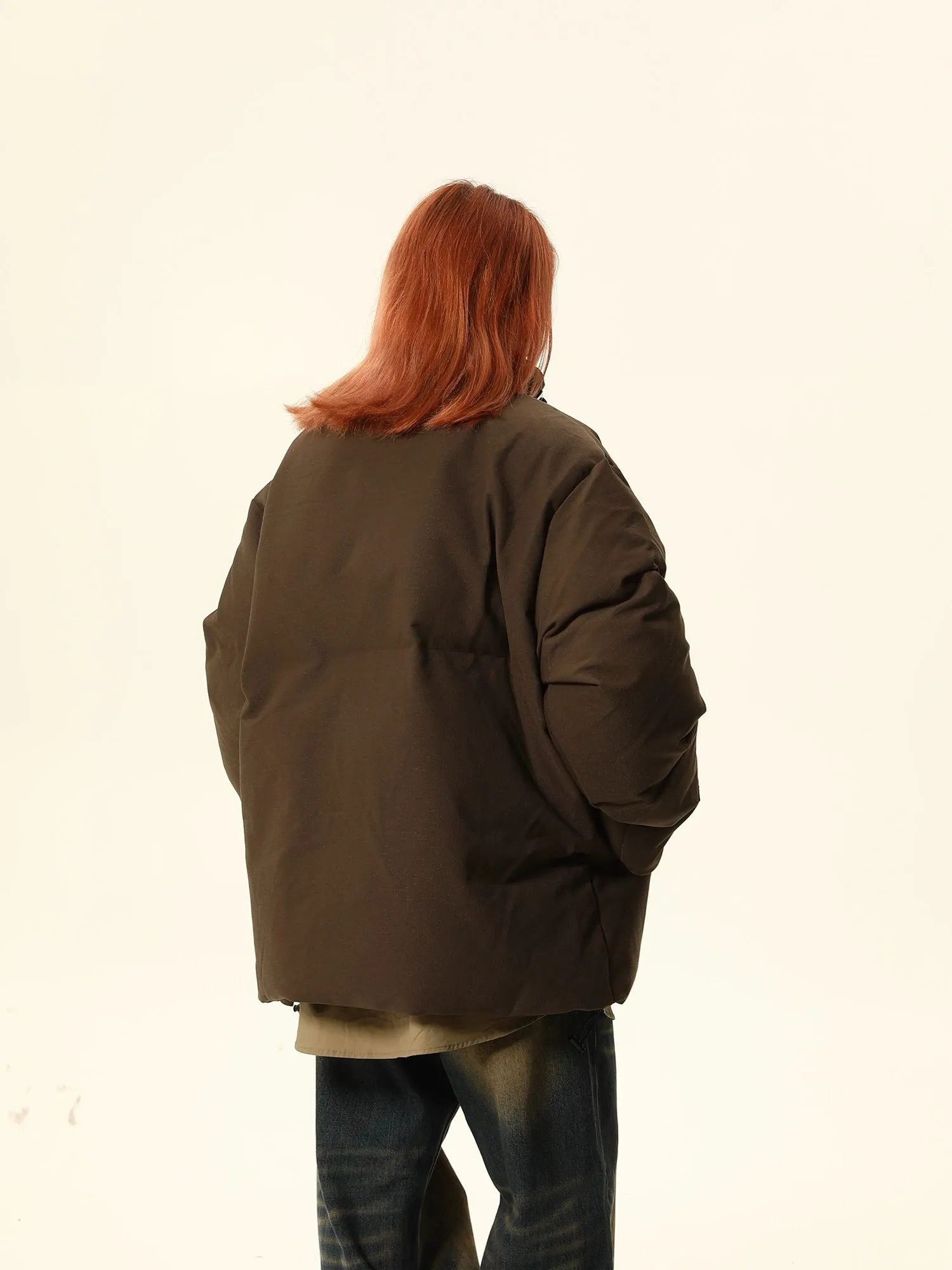 Stand-Up Collar Oversized Puffer Jacket