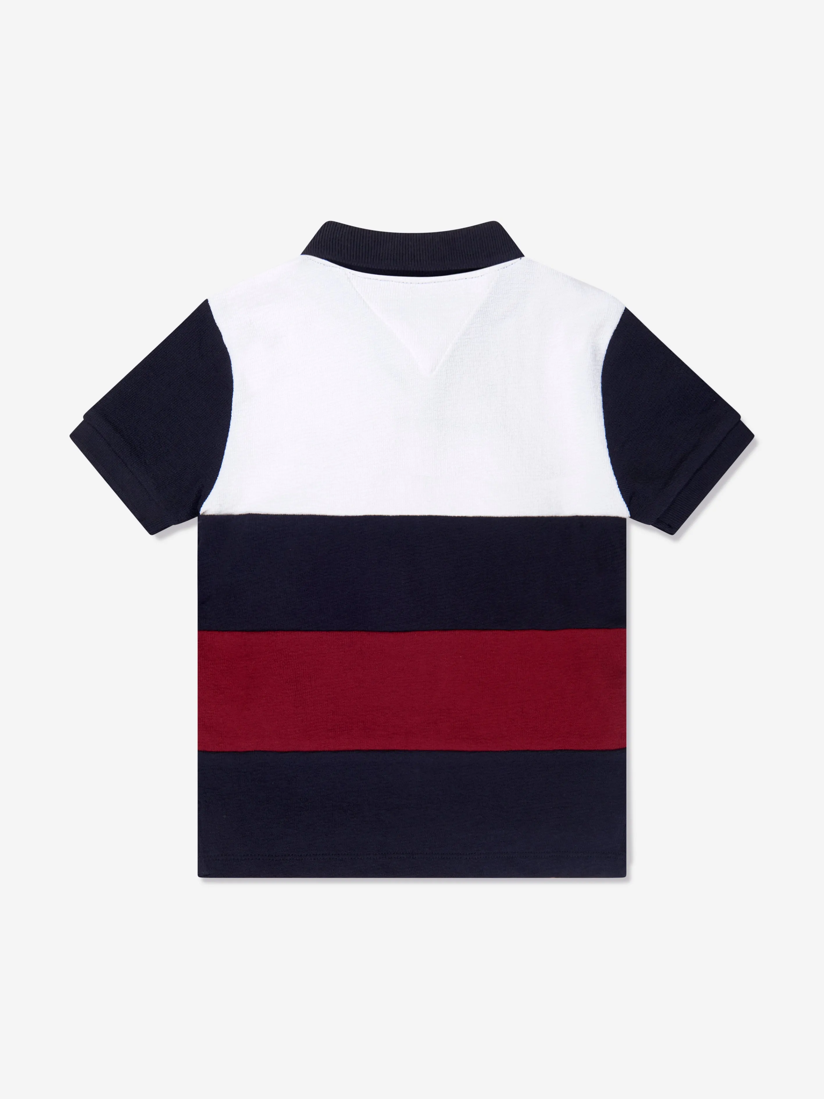 Tommy Hilfiger Boys Colourblock Global Stripe Polo Shirt in Navy