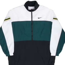 VINTAGE NIKE CLASSIC SWOOSH GREEN WHITE WINDBREAKER PULLOVER JACKET 1990S XL