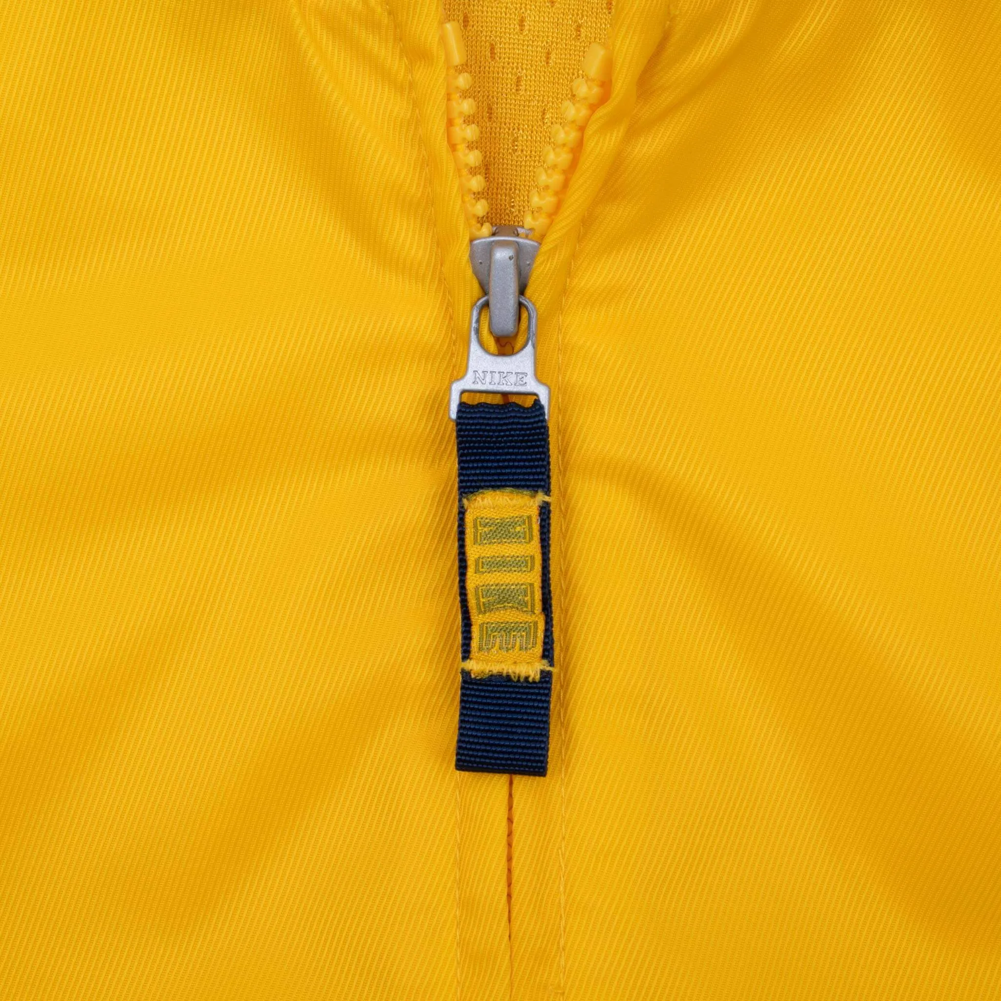 VINTAGE NIKE CLASSIC SWOOSH YELLOW WOMAN WINDBREAKER RAIN JACKET 1990S LARGE