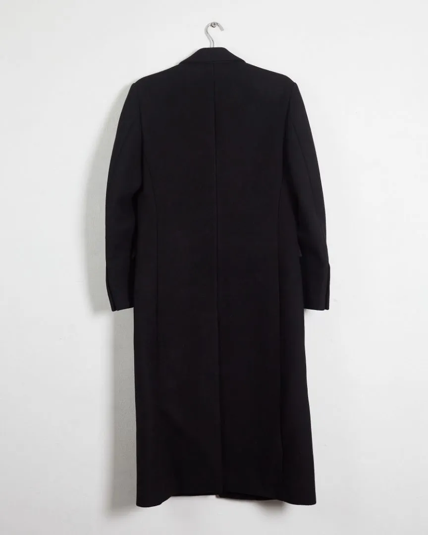 Wardrobe.nyc single breasted tailored coat, black, 6-10