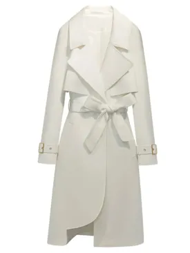 White Windbreaker Trench Coat