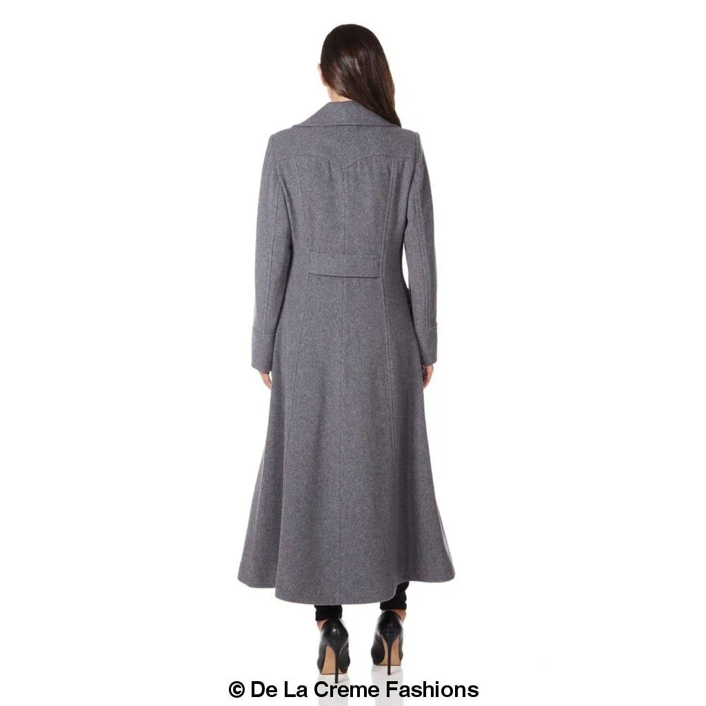 Wool Blend Double Breasted Maxi Coat (2004-WOOL)