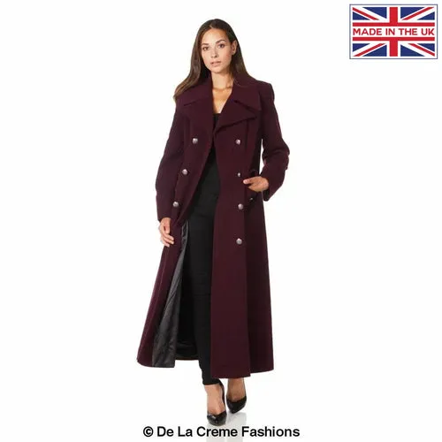 Wool Blend Double Breasted Maxi Coat (2004-WOOL)