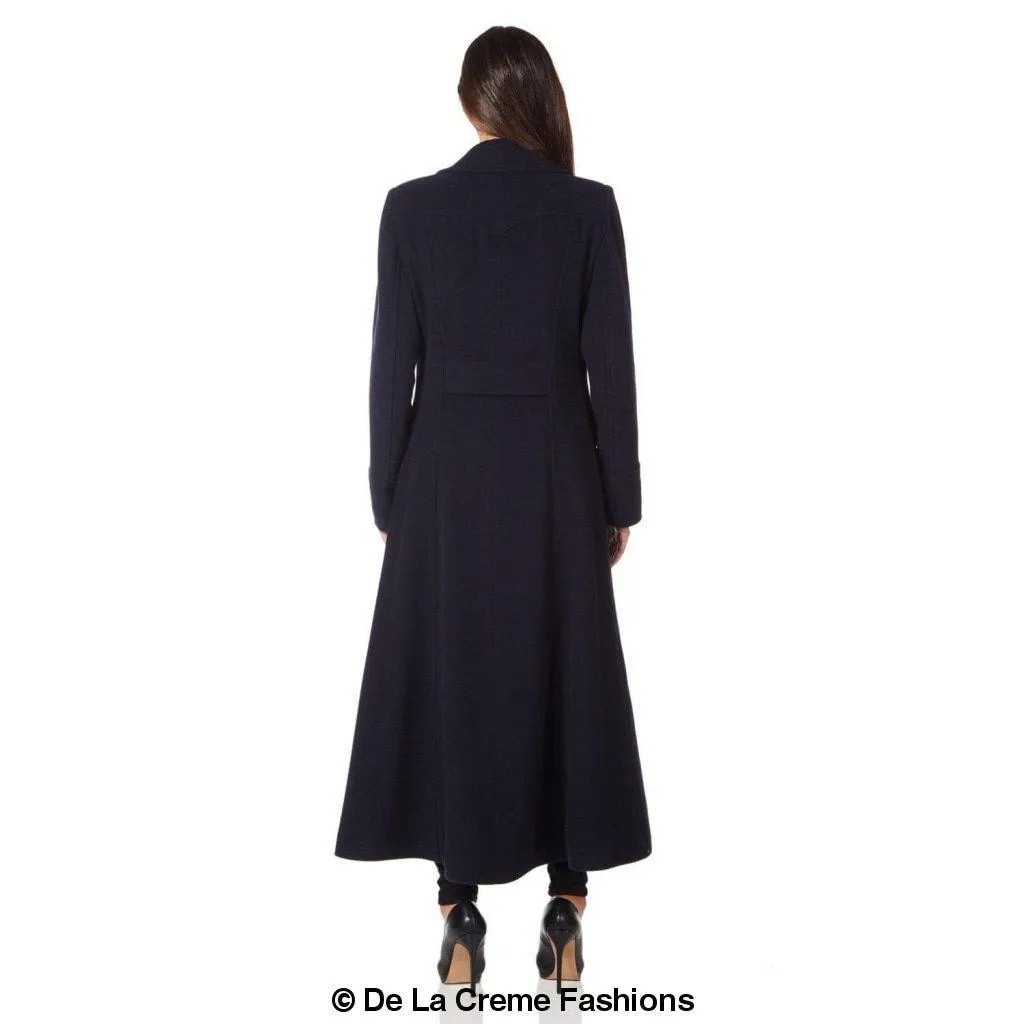 Wool Blend Double Breasted Maxi Coat (2004-WOOL)